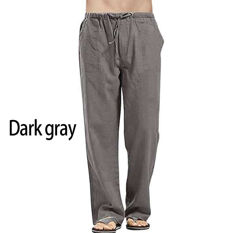 Aidase  Linen Wide Men Pants New Korean Trousers Oversize Linens Streetwear Male Spring Summer Yoga Pants Casual Men Clothing Sweatpants aidase-shop
