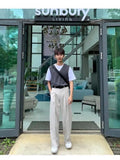 New Casual Trousers Loose Hong Kong Style Pendant Suit Pants Trend Autumn Summer Unisex Straight Wide-leg Pants aidase-shop