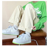 Aidase  Y2k Streetwear Cargo Pants Baggy Pants  Casual Korean Fashions Sweatpants Harajuku White Joggers Wide Leg Pants Ins aidase-shop