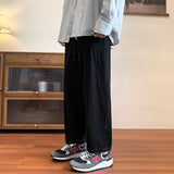 Joggers Cargo Pants for Men Casual Hip Hop Wide Leg Elastic High Waist Loose Straight Harem Trousers Oversized Black Cargo Pants aidase-shop