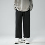Legible Men's Pants Retro Ankle Length Casual Cotton Pant Male Elastic Waist Loose Pant Man aidase-shop