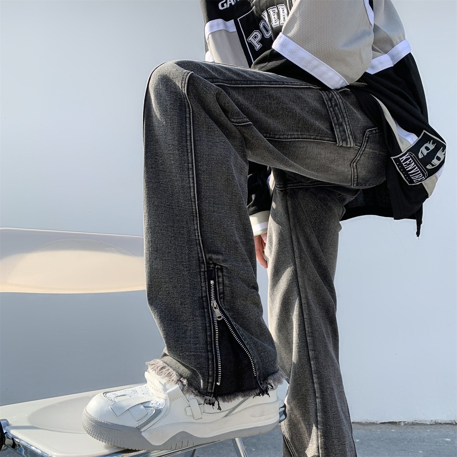 Spring New High Street Men Jeans Harajuku Fashion Design Oversized Denim Pants For Male  Hip Hop Casual 5XL Trousers aidase-shop