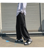 M-5XL Cargo Pants Men Fashion 3 Colors Casual Wide Leg Pants Men Streetwear Loose Hip Hop Pocket Straight Pants Mens Trousers aidase-shop