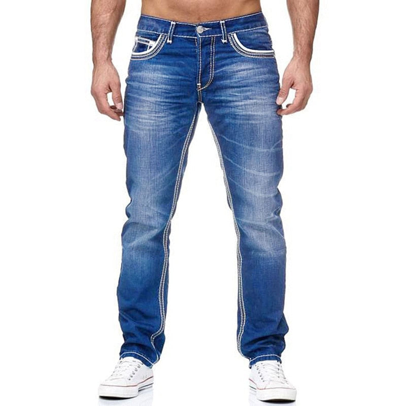 Mens jeans High quality fashion Daily Smart Casual men's stretch pants Street Style Students Vintage trousers Youth Cool Pant aidase-shop