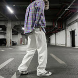 Aidase Khaki Solid Men Casual Pants Loose Vintage Wide Leg High Waist Trousers Fashion Harajuku Streetwear Hip Hop Male Clothing aidase-shop
