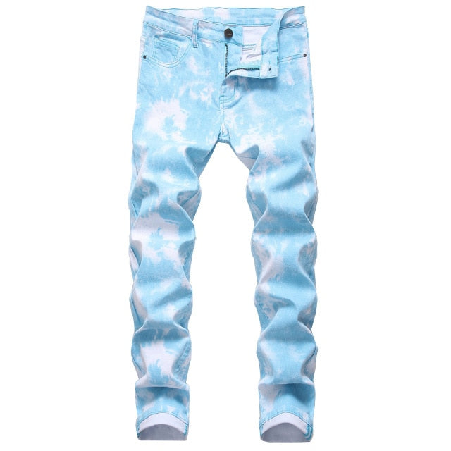 2020 High Quality Men  Casual Jeans Coated Slim Straight Pleated Biker Jeans Pants Male Denim Casual Pants Plus Size 42 aidase-shop