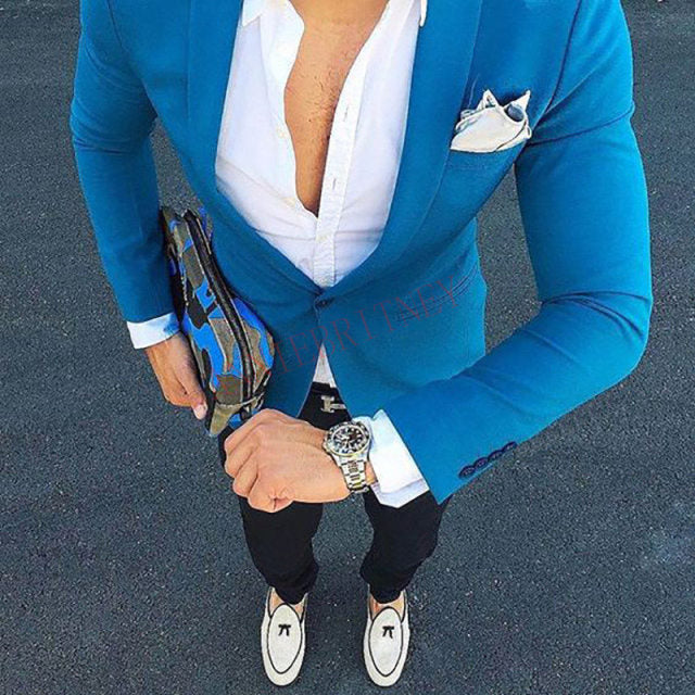 Aidase Fashion Lattice Men's Suit Slim Fit Prom Wedding Suits for Men Groom Tuxedo Jacket Pants Set Custom White Casual Men Blazer aidase-shop