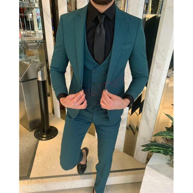 Aidase Fashion Lattice Men's Suit Slim Fit Prom Wedding Suits for Men Groom Tuxedo Jacket Pants Set Custom White Casual Men Blazer aidase-shop
