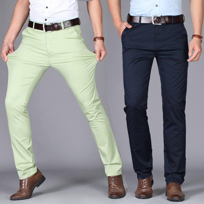 Aidase men suit pants casual office high quality cotton trousers business pants for men wedding party dress social trousers Men's pants aidase-shop