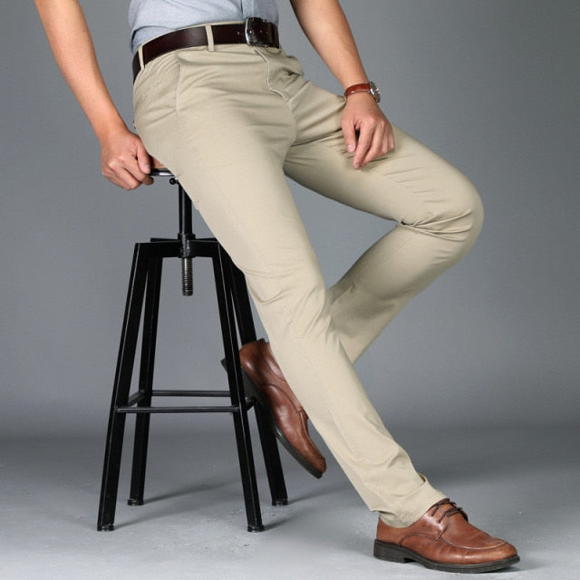 Aidase men suit pants casual office high quality cotton trousers business pants for men wedding party dress social trousers Men's pants aidase-shop