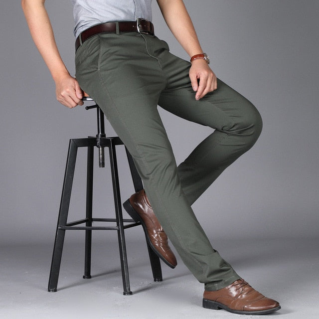 Aidase men suit pants casual office high quality cotton trousers business pants for men wedding party dress social trousers Men's pants aidase-shop