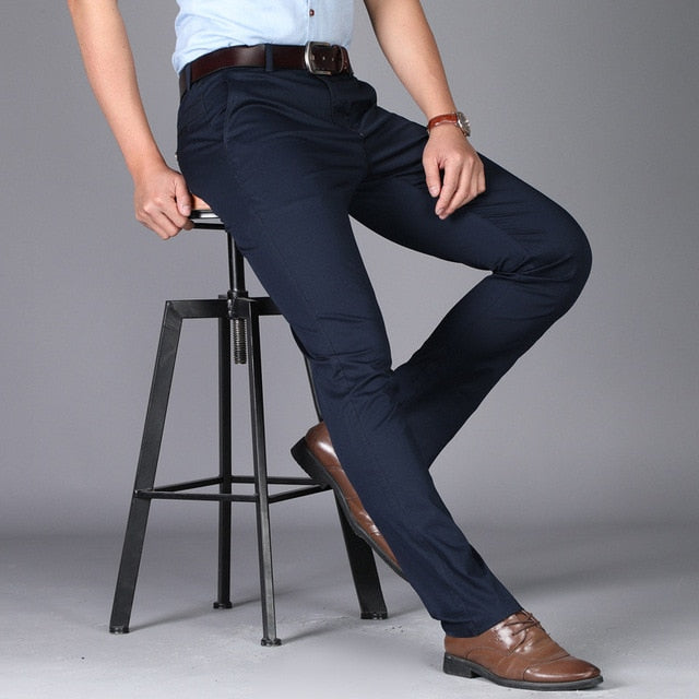 Aidase men suit pants casual office high quality cotton trousers business pants for men wedding party dress social trousers Men's pants aidase-shop