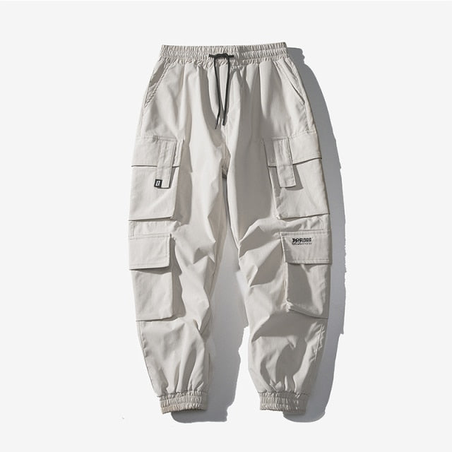 2021 Oversized Men Cargo Pants Streetwear Black Mens Jogging Sweatpants Casual Elastic Waist Harem Pants Male Large Size 5XL aidase-shop