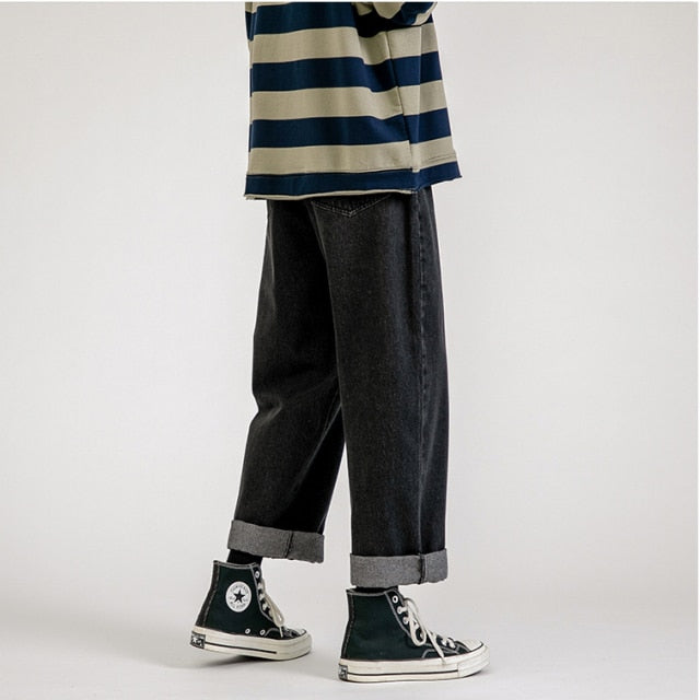 Men's Jeans Fashion Loose Straight New Casual Wide Leg Pants Cowboy Mans Streetwear Korean Hip Hop Trousers  Spring Summer jeans aidase-shop