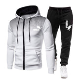 New Winter Men's Clothing Men Sets Printing Hoodie Set Fleece Zipper Sweatshirt Casual Sport Sweatpants Mens Tracksuits 2021 aidase-shop