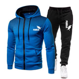 New Winter Men's Clothing Men Sets Printing Hoodie Set Fleece Zipper Sweatshirt Casual Sport Sweatpants Mens Tracksuits 2021 aidase-shop