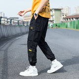 2021 Oversized Men Cargo Pants Streetwear Black Mens Jogging Sweatpants Casual Elastic Waist Harem Pants Male Large Size 5XL aidase-shop