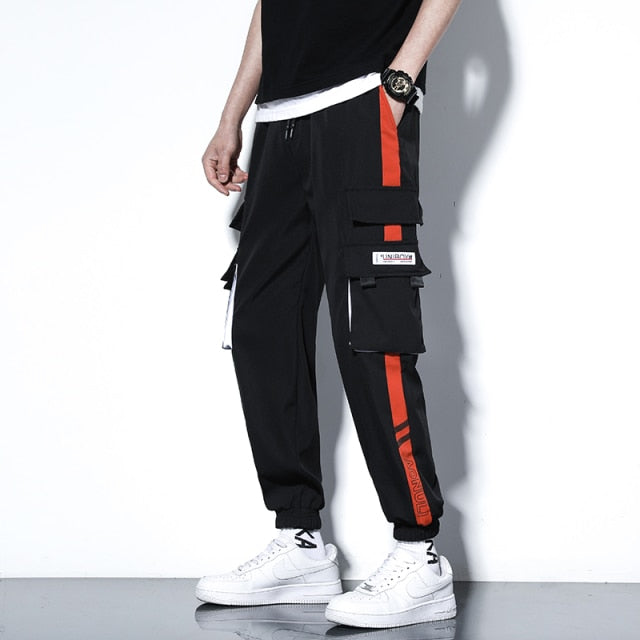 2021 Oversized Men Cargo Pants Streetwear Black Mens Jogging Sweatpants Casual Elastic Waist Harem Pants Male Large Size 5XL aidase-shop