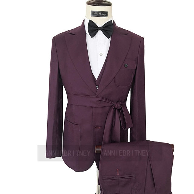 Aidase Fashion Lattice Men's Suit Slim Fit Prom Wedding Suits for Men Groom Tuxedo Jacket Pants Set Custom White Casual Men Blazer aidase-shop