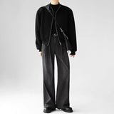 AIDASE  -  Korean Popular Baggy Jeans Men Y2k Pants Washed Vintage Straight Wide-Leg Pants Hip Hop High Street Bell Bottoms Denim Trousers aidase-shop