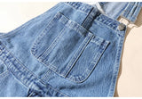 AIDASE  -  Men's Plus Size Denim Bib Overalls Classic Big Pocket Cargo Jeans Loose Working Coveralls Suspenders Jumpsuits Dark Light Blue aidase-shop