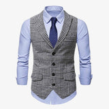 AIDASE  -  Mens Suit Vest Fashion Slim Fit Thin Plaid Men Waistcoat Tops Business Vest Waistcoat Man England Style Male Casual Suits Vests aidase-shop