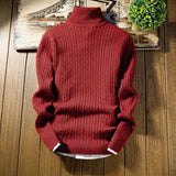AIDASE  -  Winter High Neck Thick Warm Sweater Men Turtleneck Brand Mens Sweaters Slim Fit Pullover Men Knitwear Male Double Collar3Xl aidase-shop