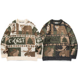 Aidase Y2k Winter Vintage Sweater Men Japanese Cute Bear Women Knitted Sweater Pullover Hip Hop Harajuku Streetwear Men Clothing Tops aidase-shop