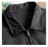 AIDASE  -  Men's long sleeve zippers pockets cargo jumpsuits with belt Casual trendy pants set Overalls Gray Black aidase-shop