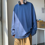 24.72Aidase 2024 Spring Summer Long Sleeve T-Shirt Men Tee Shirt Loose Solid Korean Style T Shirt Men Casual O-neck Female Tshirt Top aidase-shop