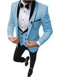 Aidase Men Suit Fashion Formal Business Slim Fit 3 Pieces White Blazers Burgundy Pants Men's  Wedding Male Set Groom Suit aidase-shop