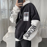 Aidase Hoodies Men Patchwork Hooded Sweatshirt Warm Winter Hoodie Loose Korean Style Casual Mens All-match Streetwear Students Chic New aidase-shop