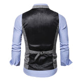 AIDASE  -  Mens Suit Vest Fashion Slim Fit Thin Plaid Men Waistcoat Tops Business Vest Waistcoat Man England Style Male Casual Suits Vests aidase-shop