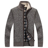 =Aidase 2024 New Men's Sweaters Autumn Winter Warm Zipper Cardigan Sweaters Man Casual Knitwear Sweatercoat male clothe aidase-shop