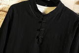 AIDASE  -  (Shirt + trousers) spring Chinese Style men shirt Cotton and linen shirts men's casual shirts A set of clothes size M-5XL aidase-shop