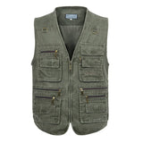 Aidase New Male Casual Summer Big Size Cotton Sleeveless Vest with Many  Pockets Men Multi Pocket Photograph Waistcoat aidase-shop