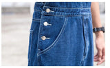 AIDASE  -  Men's Plus Size Denim Bib Overalls Classic Big Pocket Cargo Jeans Loose Working Coveralls Suspenders Jumpsuits Dark Light Blue aidase-shop