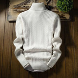 AIDASE  -  Winter High Neck Thick Warm Sweater Men Turtleneck Brand Mens Sweaters Slim Fit Pullover Men Knitwear Male Double Collar3Xl