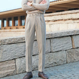 Aidase Casual Straight Trousers Men Fall Versatile Business Trousers Gentlemen Fashion Wool Blend Pant Men Dress Suit Pantalones Hombre aidase-shop