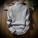 AIDASE  -  Winter High Neck Thick Warm Sweater Men Turtleneck Brand Mens Sweaters Slim Fit Pullover Men Knitwear Male Double Collar3Xl aidase-shop