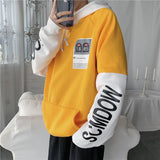 Aidase Hoodies Men Patchwork Hooded Sweatshirt Warm Winter Hoodie Loose Korean Style Casual Mens All-match Streetwear Students Chic New aidase-shop
