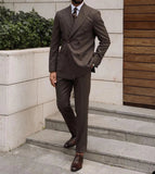 AIDASE  -  Fashion Men Suits Tailor-Made 2 Pieces Solid Color High Quality Formal Wedding Groom Causal Prom Costume Homme Customized aidase-shop