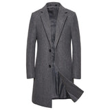 Aidase Men Suits England Style Overcoat Outerwear Suits Regular Fit Extra Long Jacket Blazer Wool Blend New Costume Homme aidase-shop