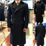 Aidase Winter Woolen Overcoat Warm Men's Double Breasted Thick Loose Mid-Length Smart Casual Trench Coat Male Jacket aidase-shop