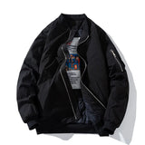 Aidase Winter Bomber Jacket Men Women Air Force Pilot Jacket Solid Fashion Casual Baseball Coat Male Couple Autumn White Black Pink aidase-shop
