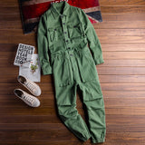 AIDASE  -  Men's long sleeve pockets cargo joggers jumpsuits Casual overalls coveralls Costume pants Black Army green Khaki aidase-shop