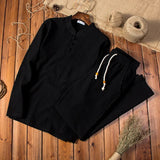 AIDASE  -  (Shirt + trousers) spring Chinese Style men shirt Cotton and linen shirts men's casual shirts A set of clothes size M-5XL aidase-shop