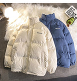 Aidase Men Fleece Harajuku Warm Parkas Mens Korean Fashion Streetwear Winter Jacket Japanese Style Vintage Bubble Coat