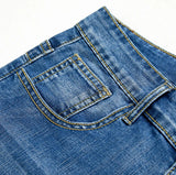 AIDASE  -  Summer Men's Slim Denim Shorts Business Casual Fashion Loose Stretch All-Match Jeans Male High-End Brand Five-Point Pants aidase-shop