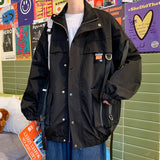 Aidase Hip Hop Mens Windbreaker Jacket Autumn Mens Korean Fashions Bomber Jackets Ribbons Harajuku Oversize Jackets Man Outwear aidase-shop